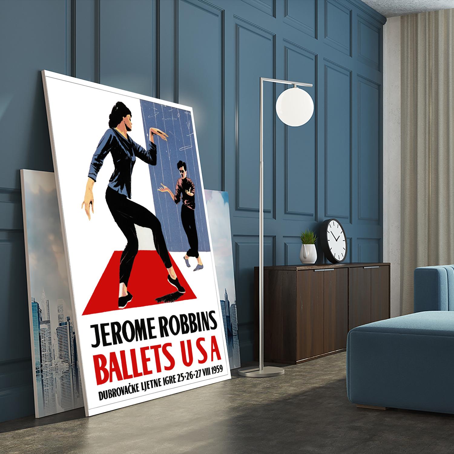 Ballets USA by Archive on GIANT ART - blue vintage