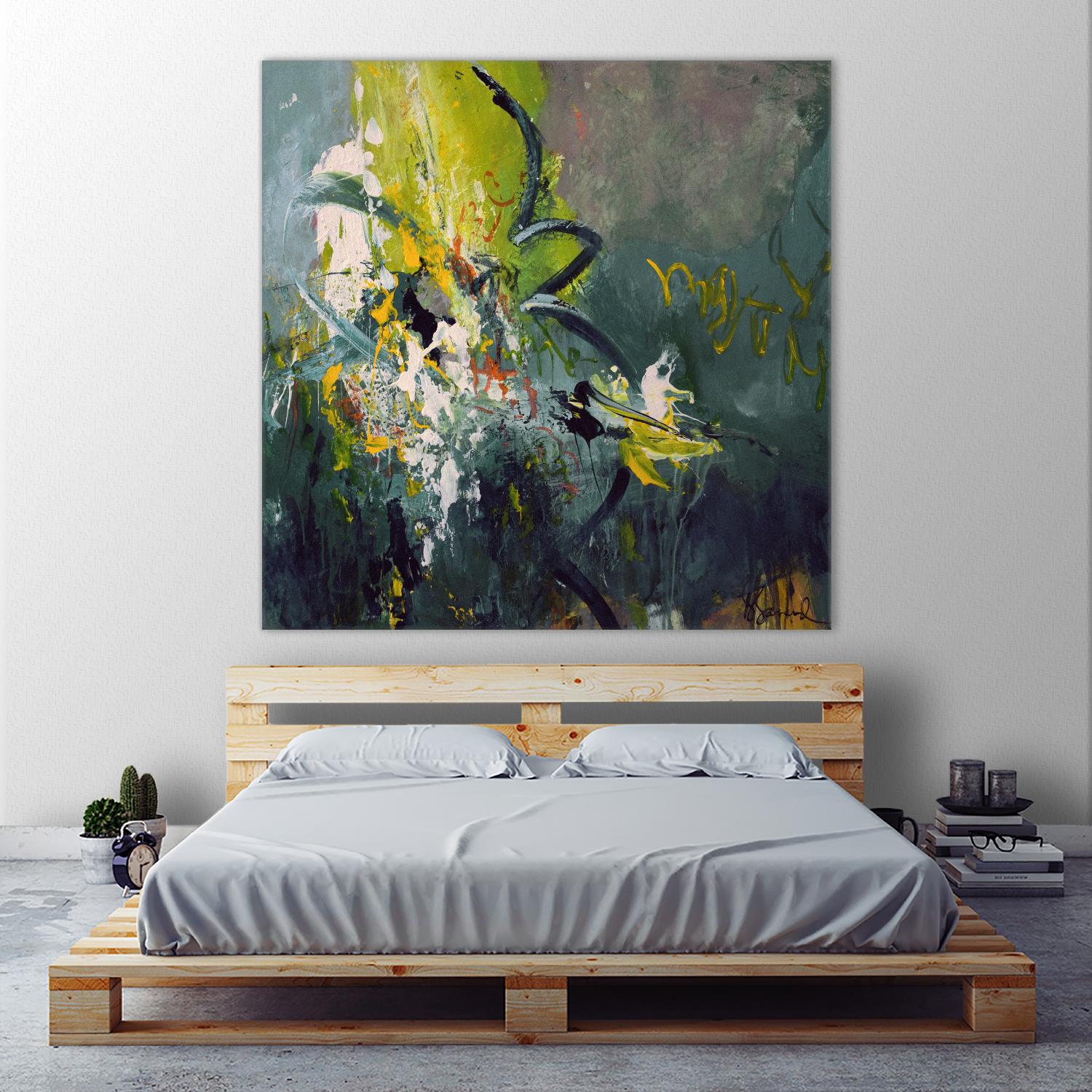 Happiness by Doris Savard on GIANT ART - green abstract