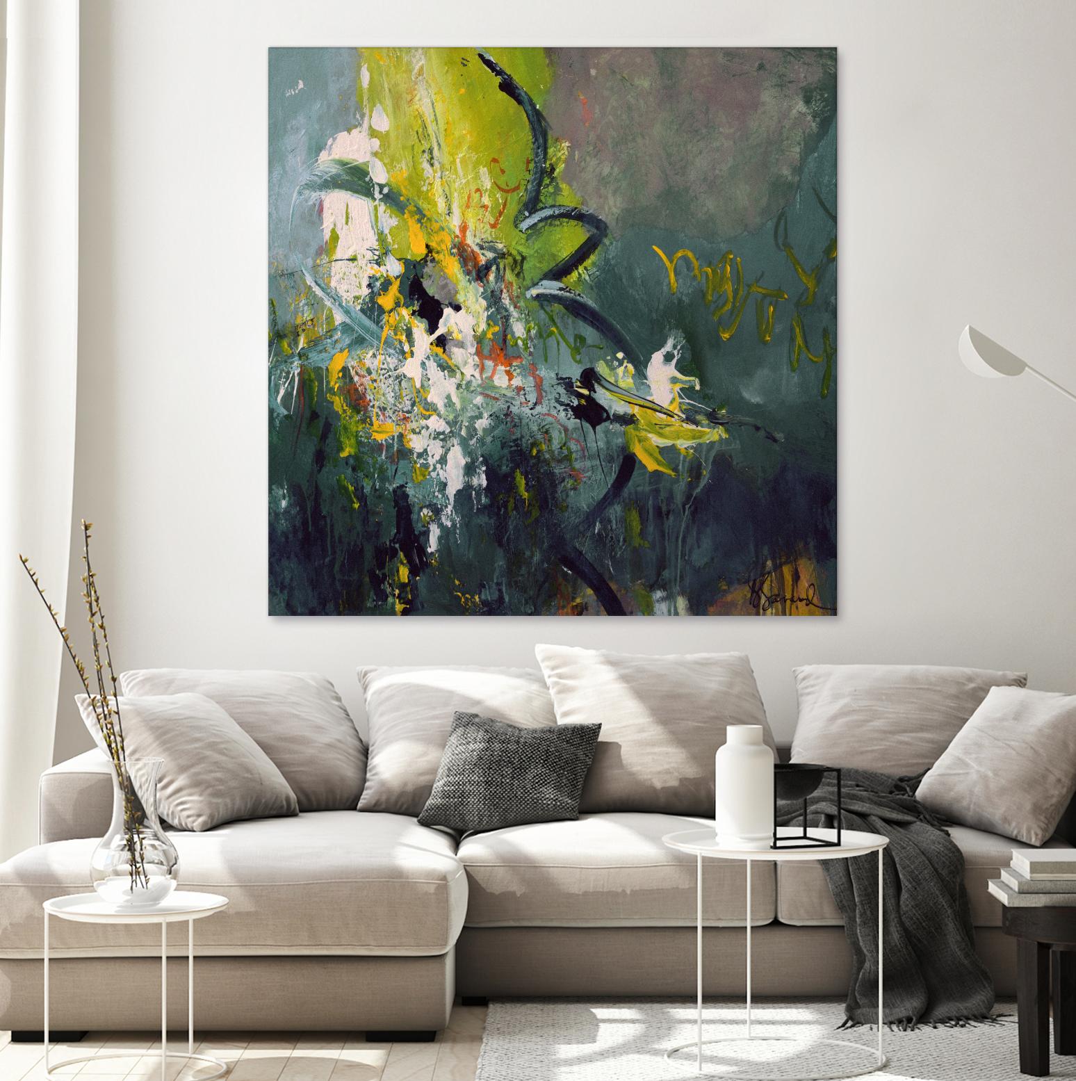 Happiness by Doris Savard on GIANT ART - green abstract