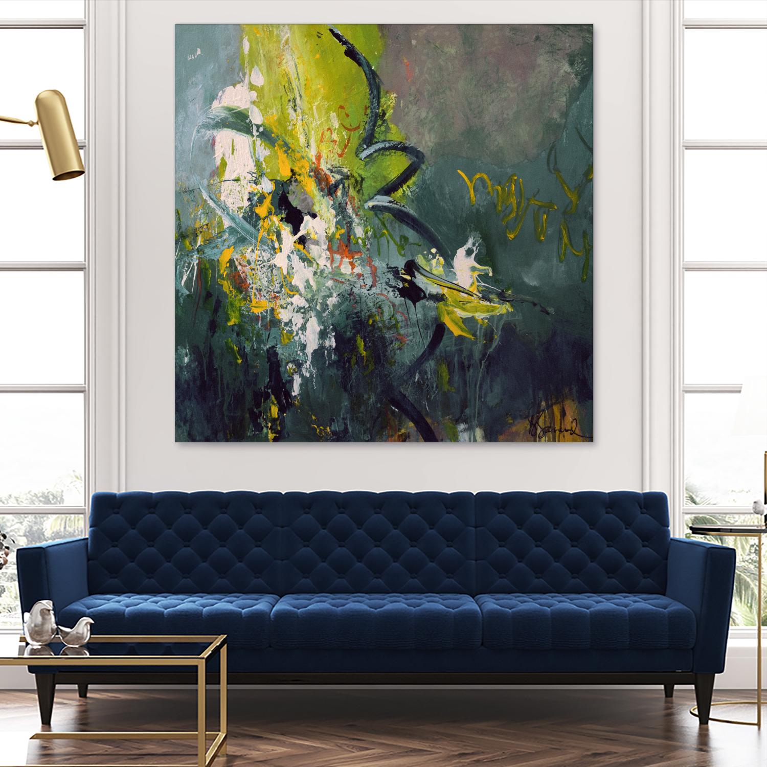 Happiness by Doris Savard on GIANT ART - green abstract