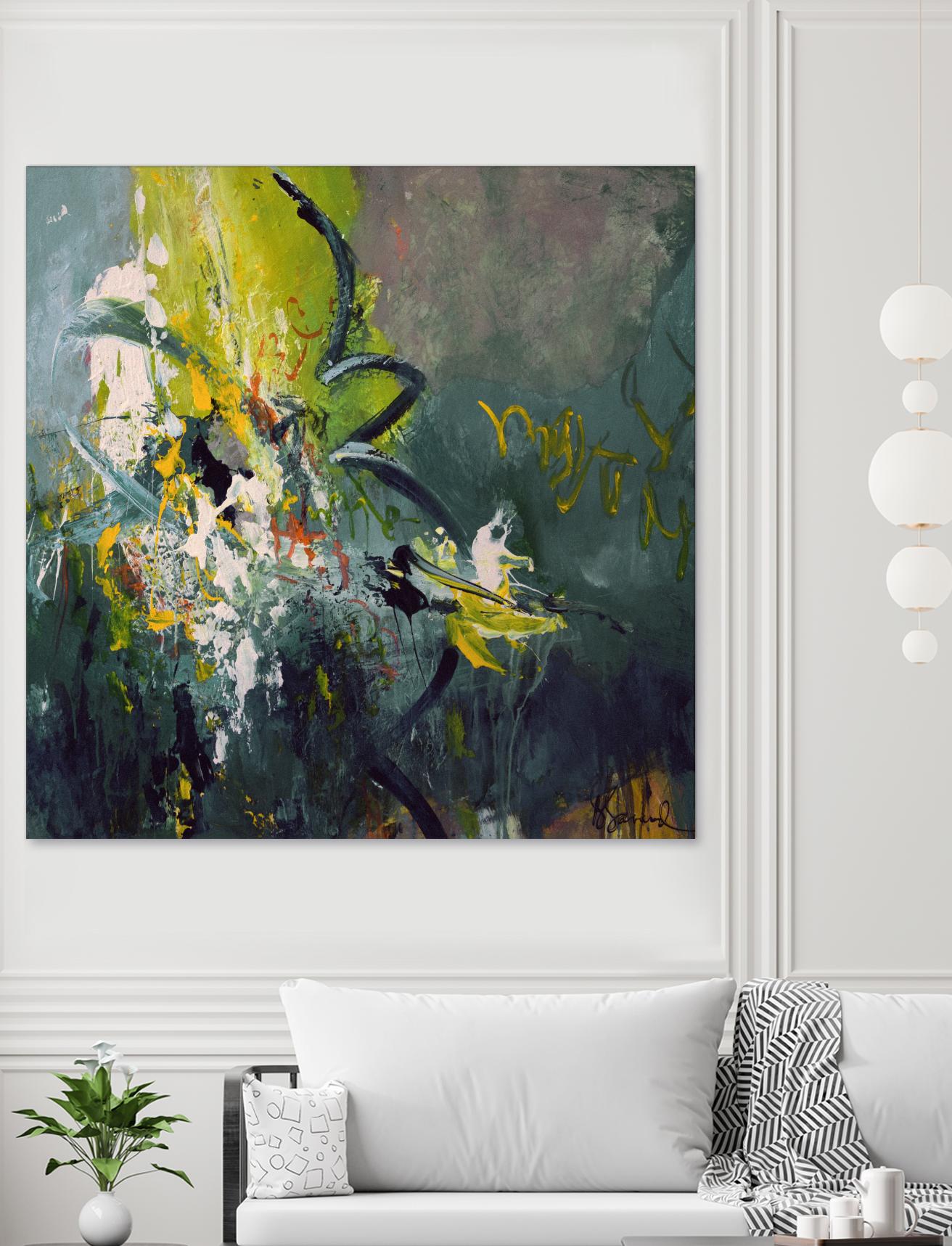 Happiness by Doris Savard on GIANT ART - green abstract