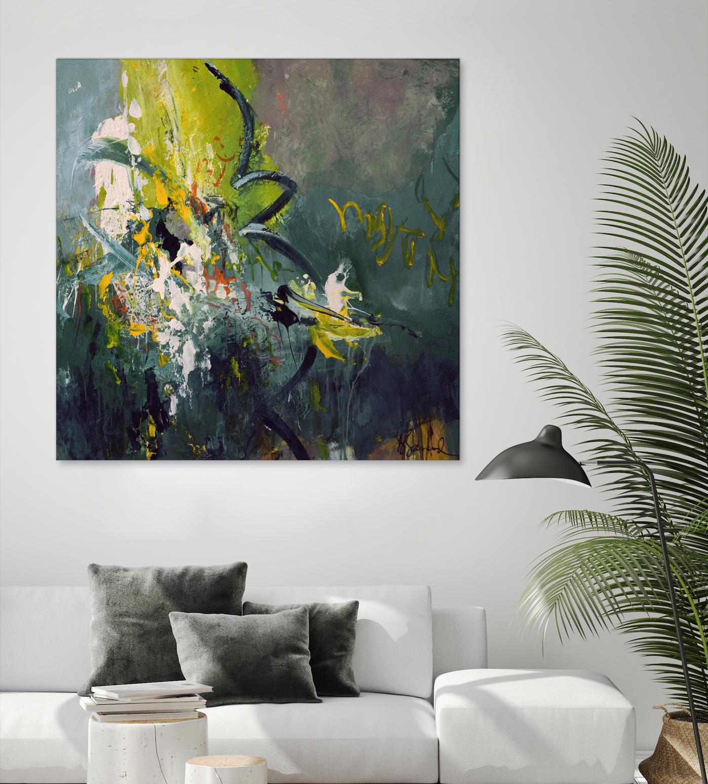 Happiness by Doris Savard on GIANT ART - green abstract