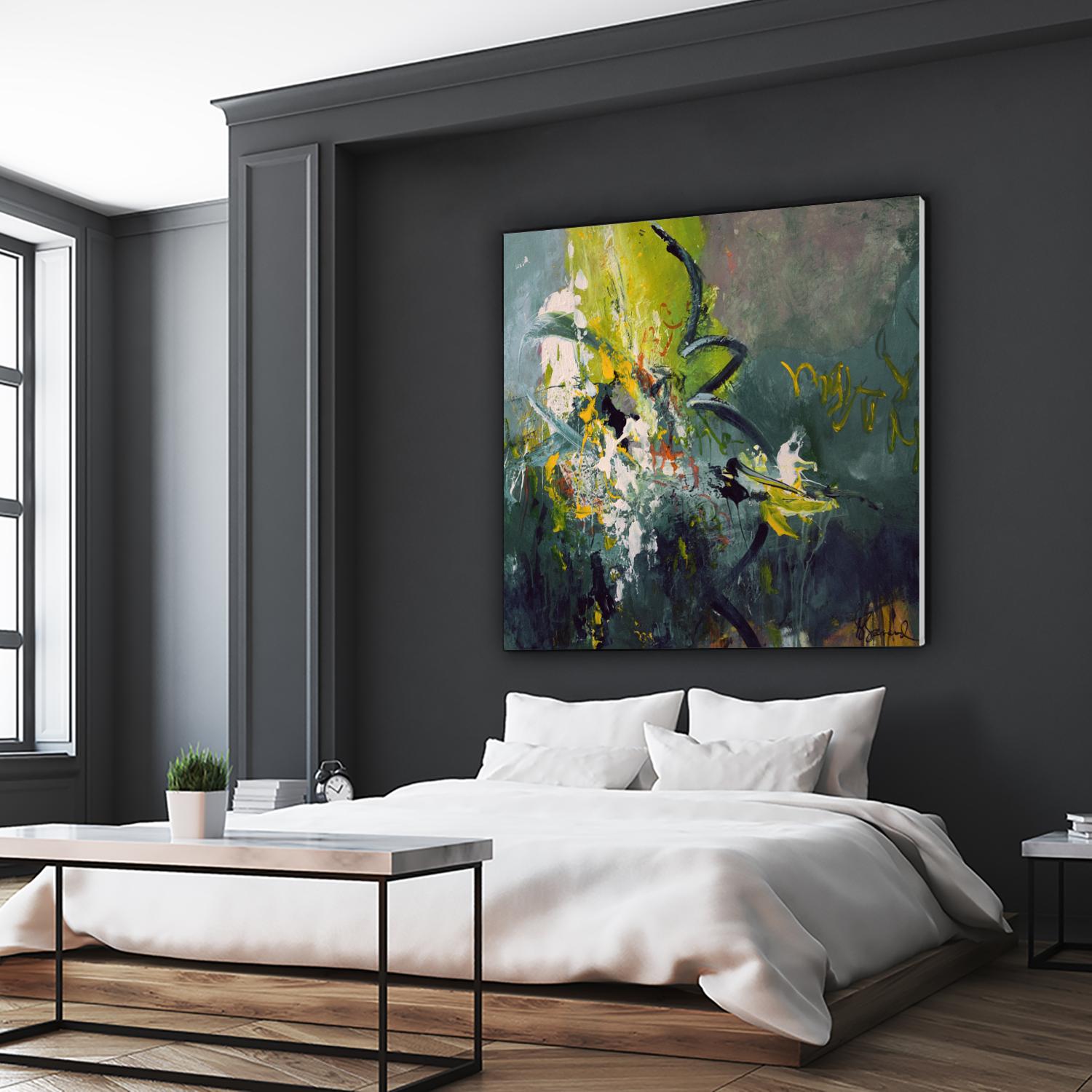 Happiness by Doris Savard on GIANT ART - green abstract