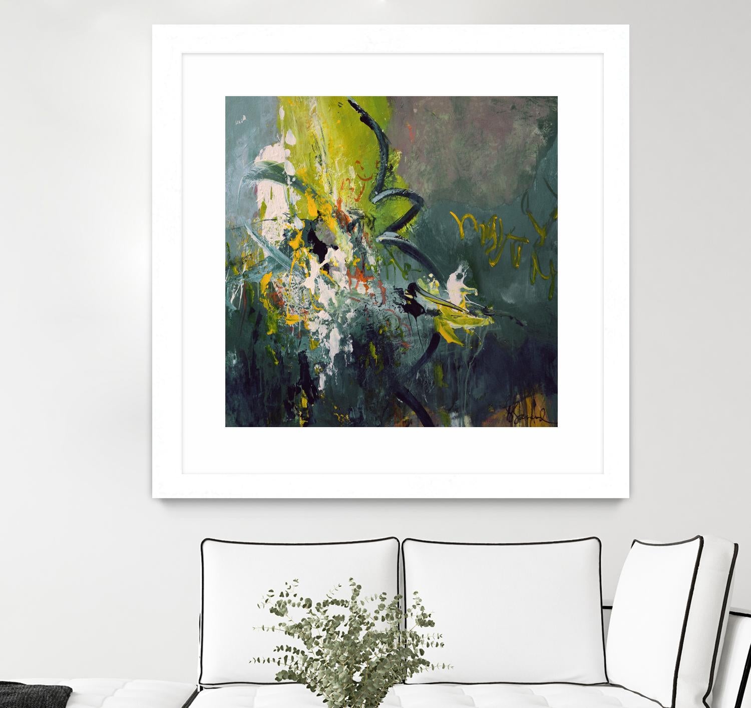 Happiness by Doris Savard on GIANT ART - green abstract