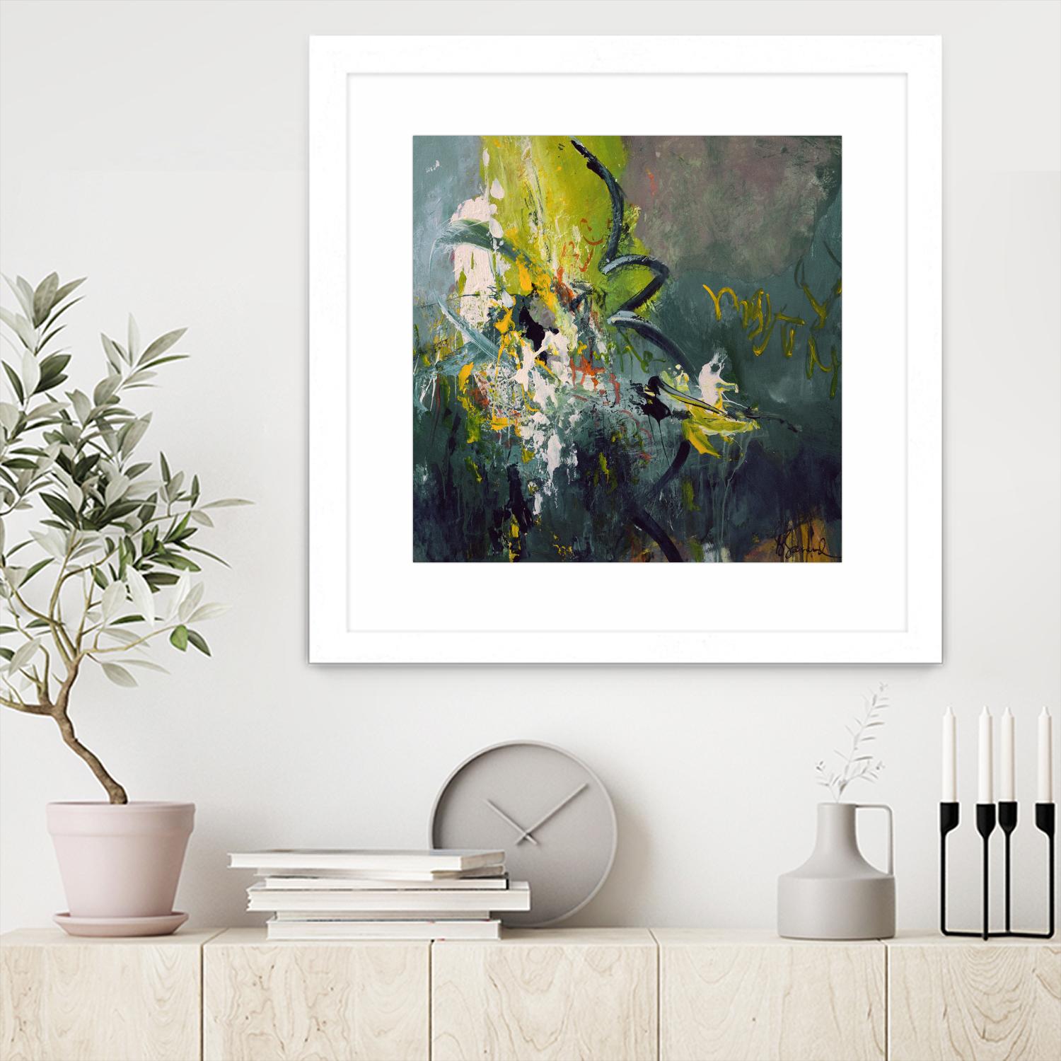 Happiness by Doris Savard on GIANT ART - green abstract