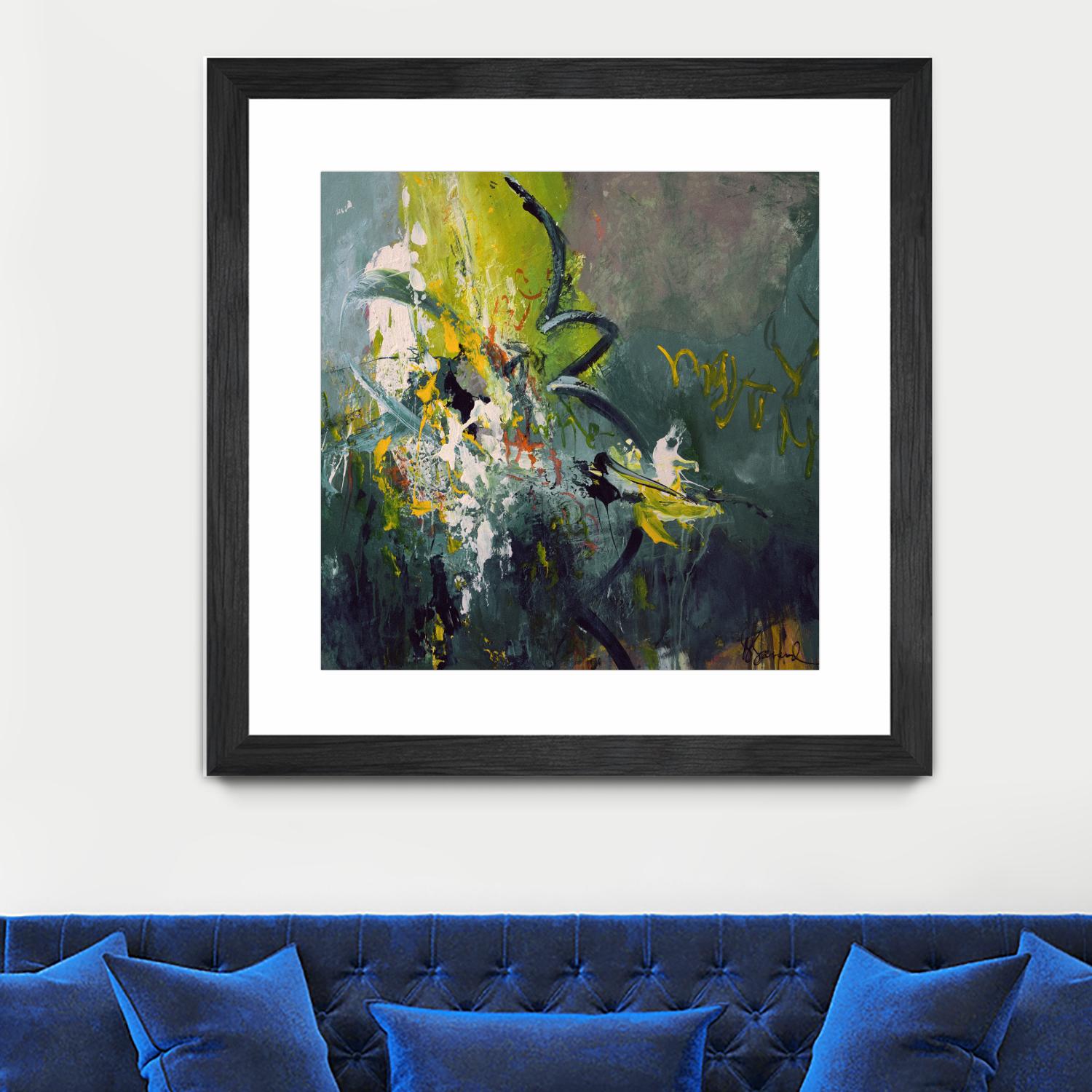 Happiness by Doris Savard on GIANT ART - green abstract