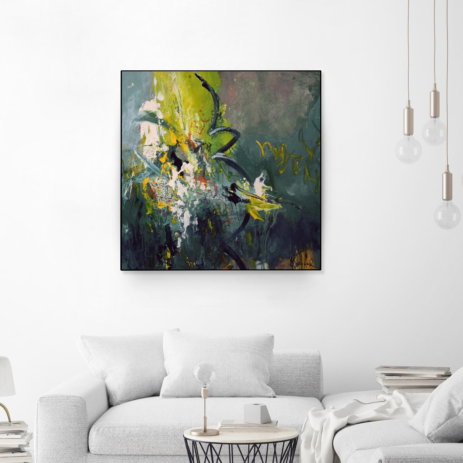 Happiness by Doris Savard on GIANT ART - green abstract