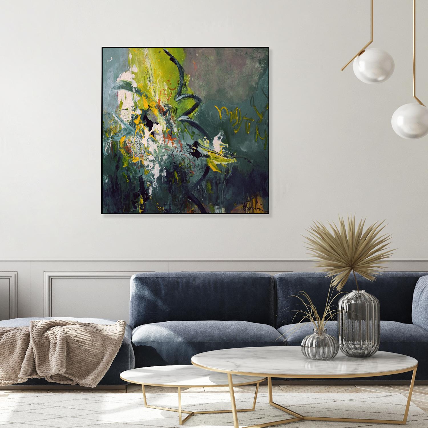 Happiness by Doris Savard on GIANT ART - green abstract