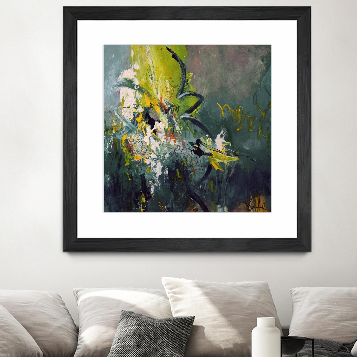 Happiness by Doris Savard on GIANT ART - green abstract