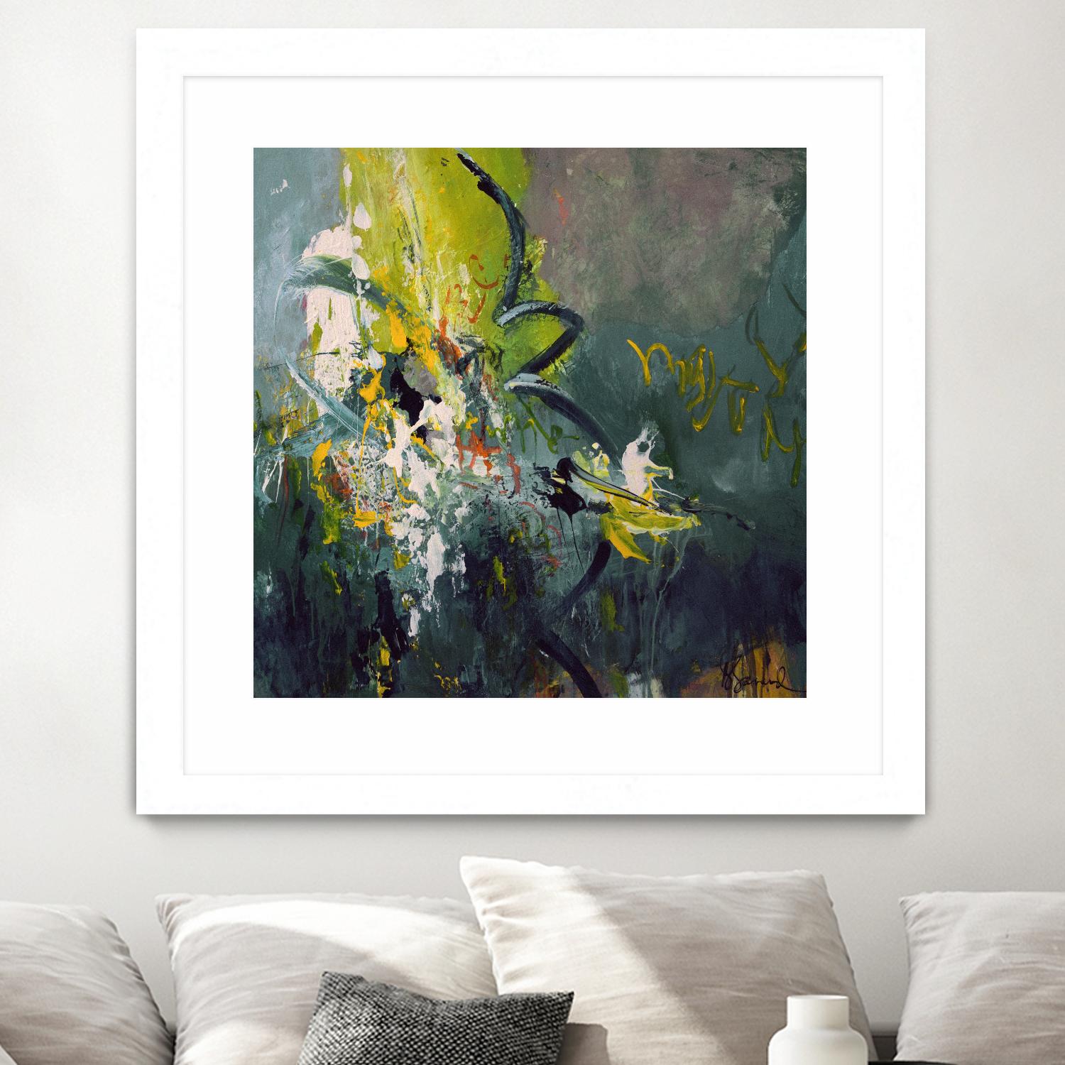 Happiness by Doris Savard on GIANT ART - green abstract