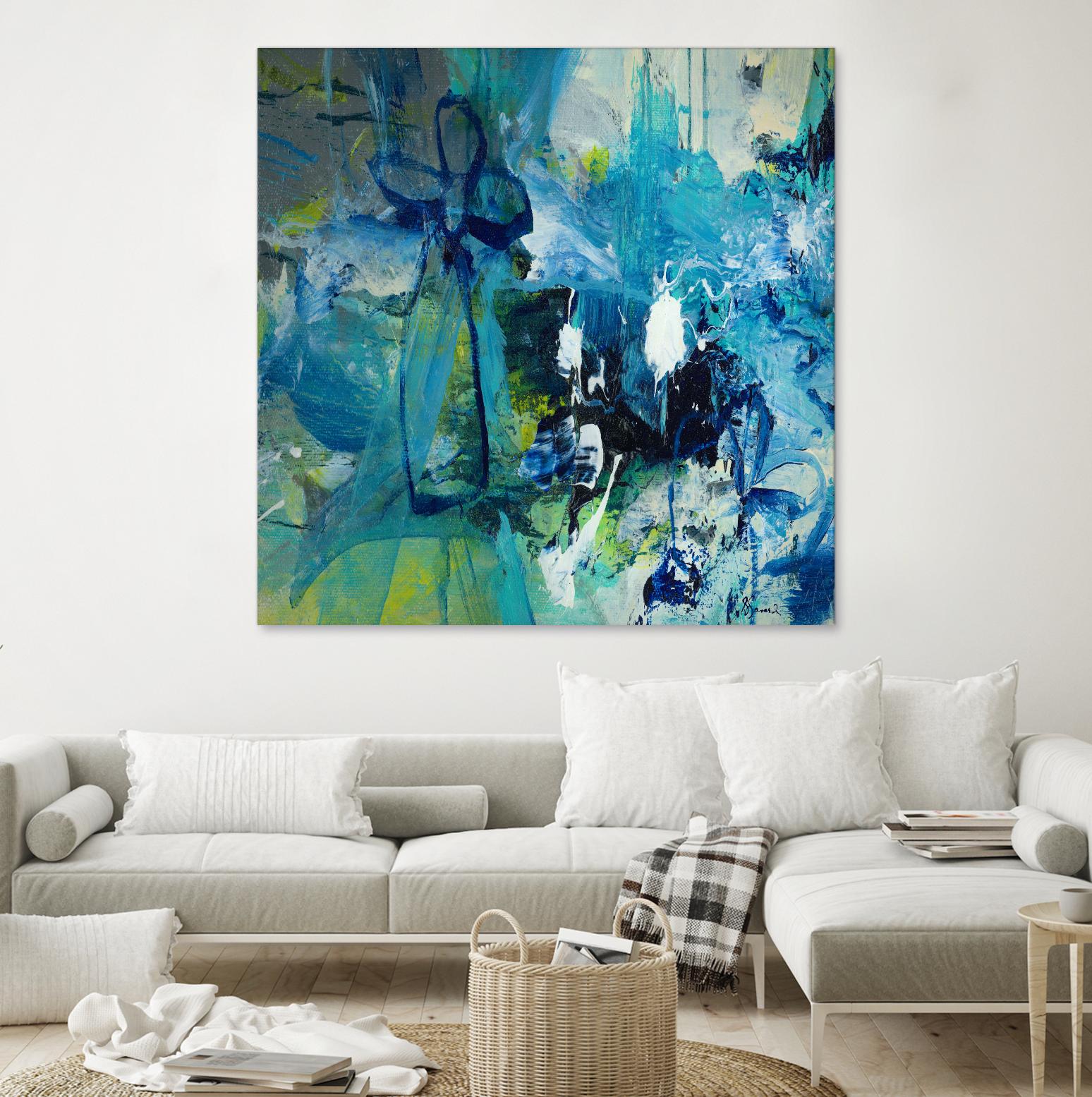 Abstract Flower by Doris Savard on GIANT ART - blue abstract