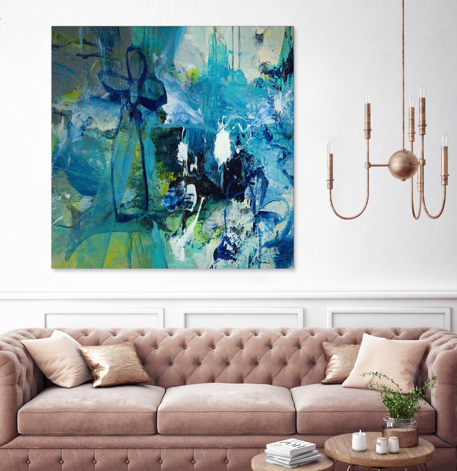 Abstract Flower by Doris Savard on GIANT ART - blue abstract