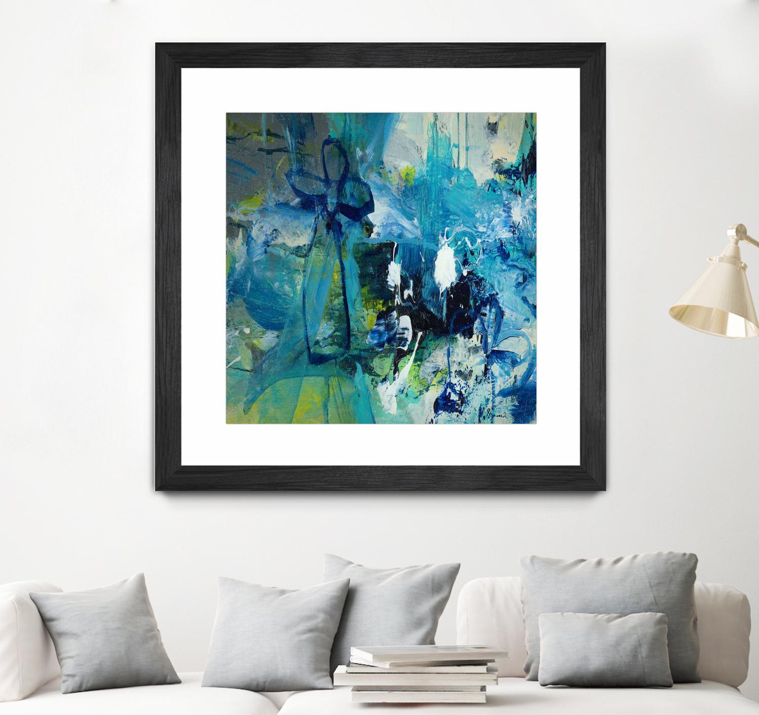 Abstract Flower by Doris Savard on GIANT ART - blue abstract