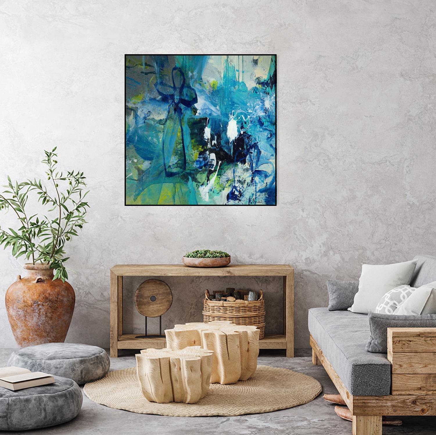 Abstract Flower by Doris Savard on GIANT ART - blue abstract