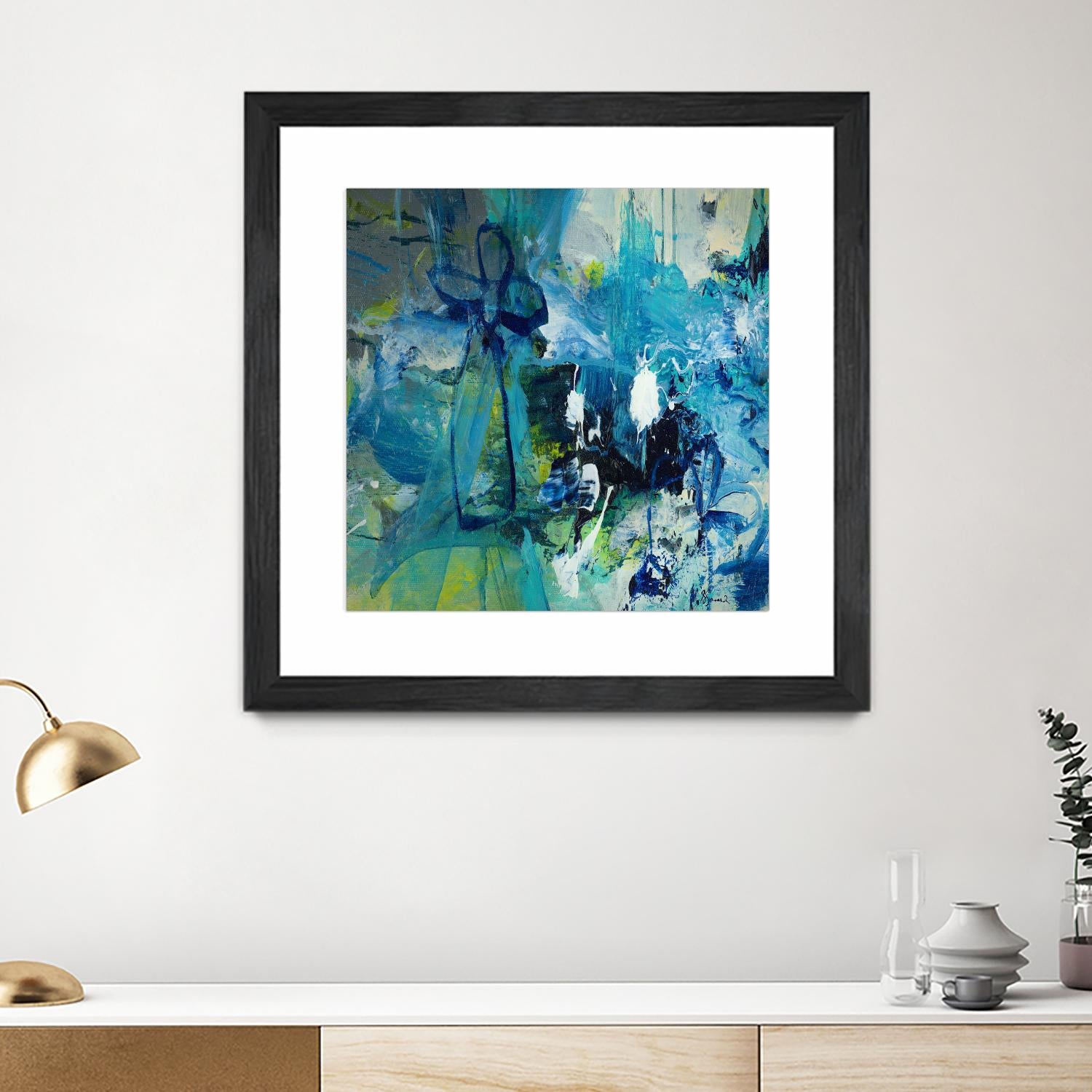 Abstract Flower by Doris Savard on GIANT ART - blue abstract