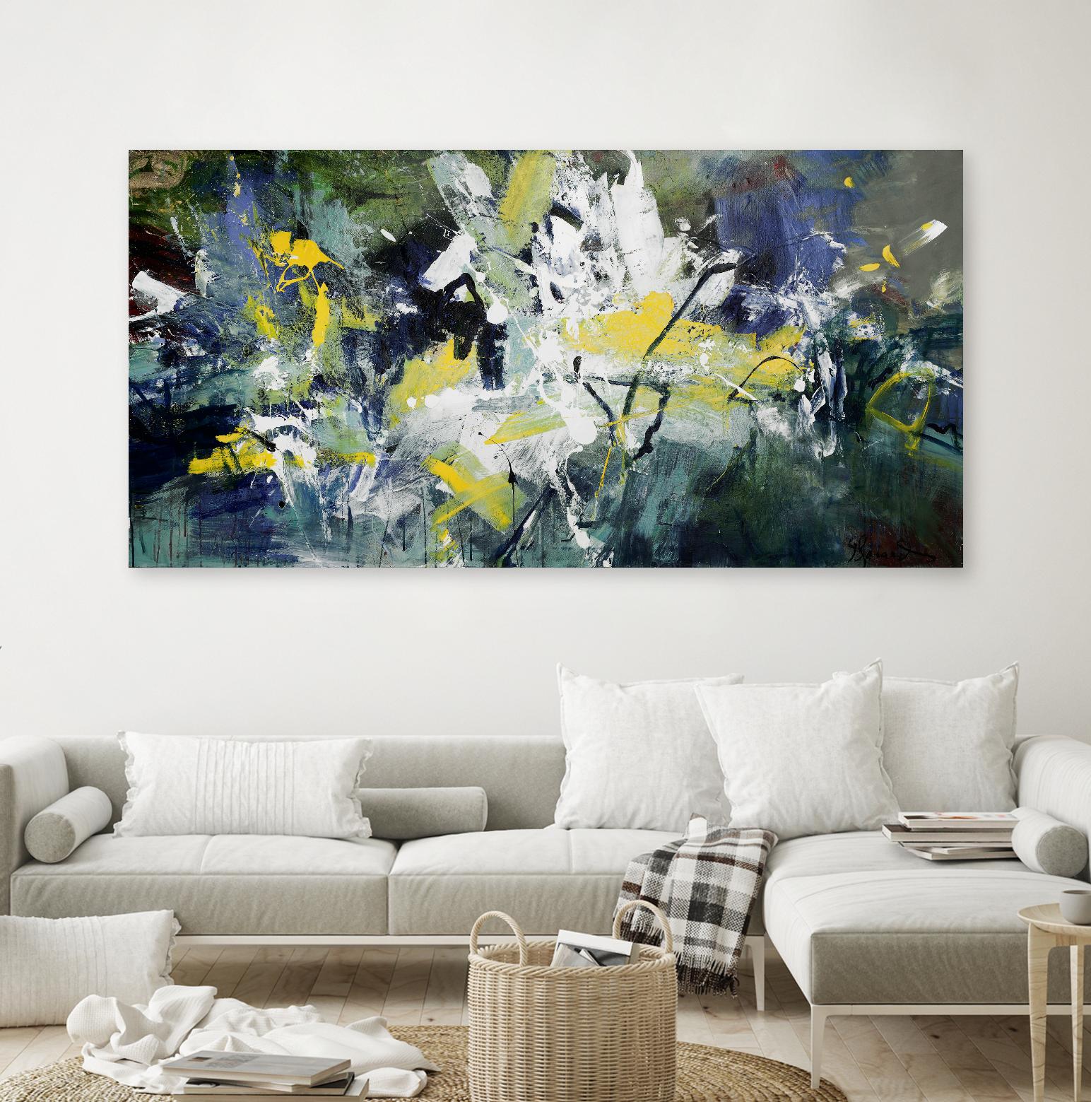 Sparkle by Doris Savard on GIANT ART - green abstract savard