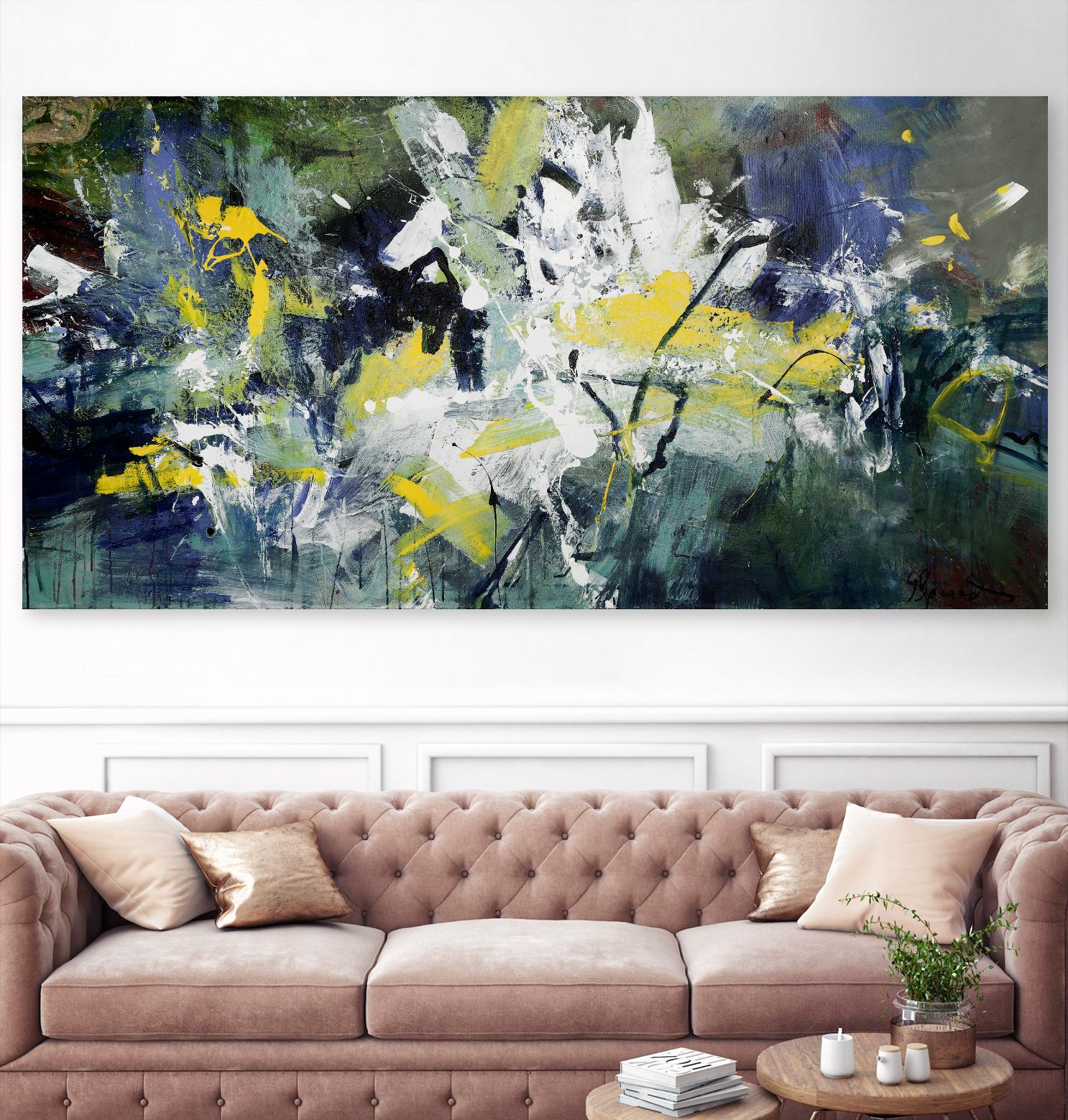 Sparkle by Doris Savard on GIANT ART - green abstract savard