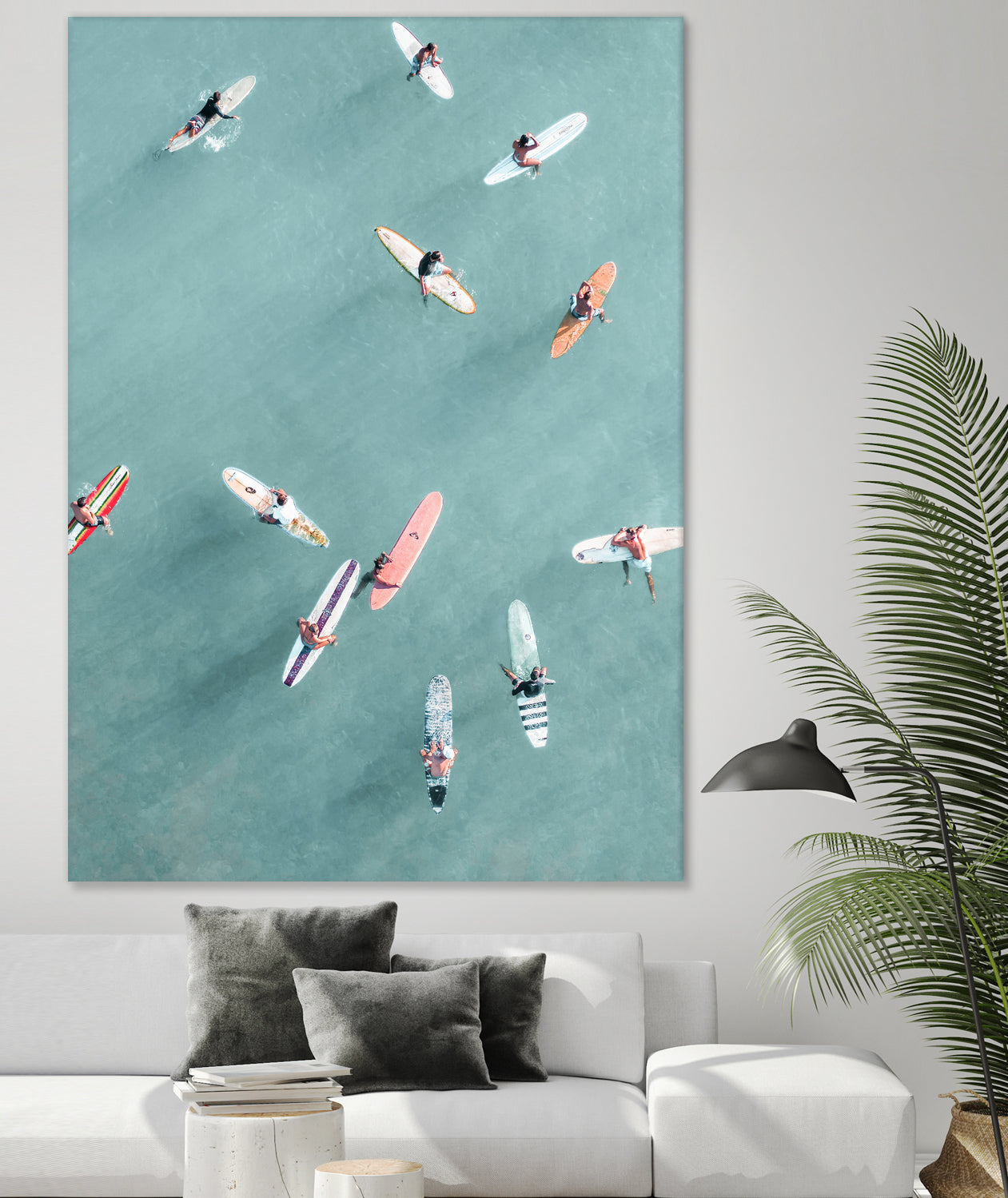 Surfers by Uknown on GIANT ART - blue coastal surfboards
