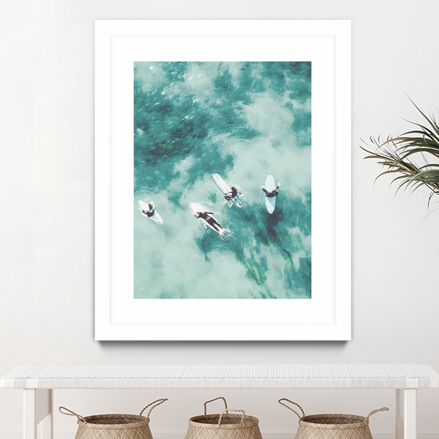 Surfers I by Unknown on GIANT ART - blue coastal ocean