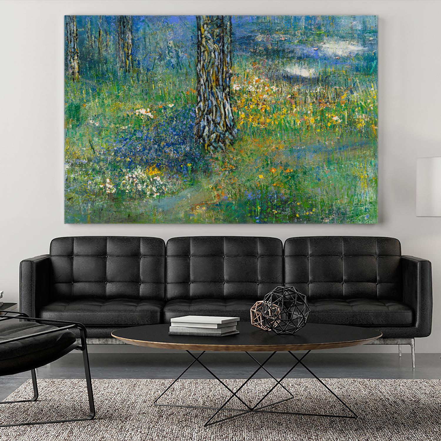 Guy L'heureux I by Diane Lambin on GIANT ART - green abstract forest