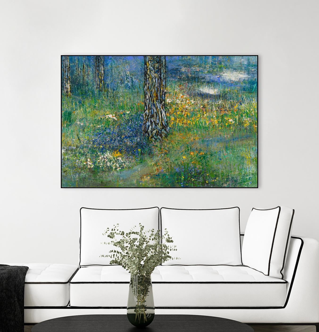 Guy L'heureux I by Diane Lambin on GIANT ART - green abstract forest