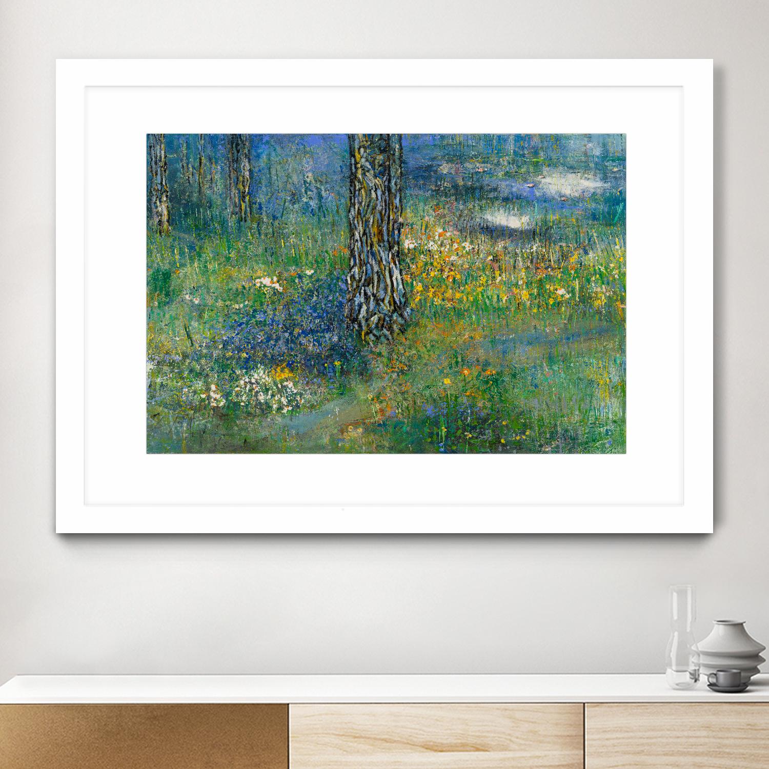 Spring Dreaming by Diane Lambin on GIANT ART - green abstract forest