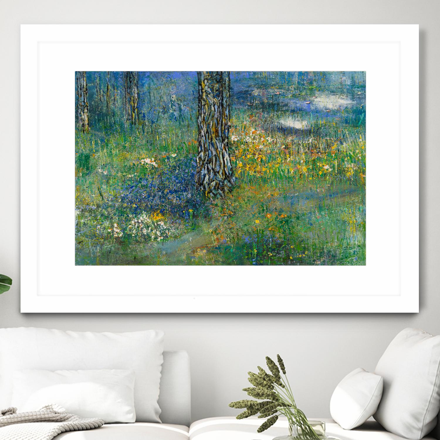 Spring Dreaming by Diane Lambin on GIANT ART - green abstract forest
