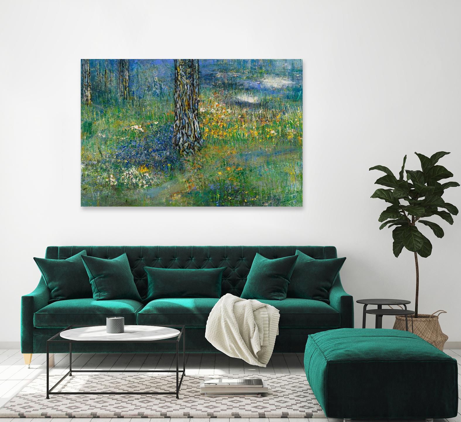 Spring Dreaming by Diane Lambin on GIANT ART - green abstract forest