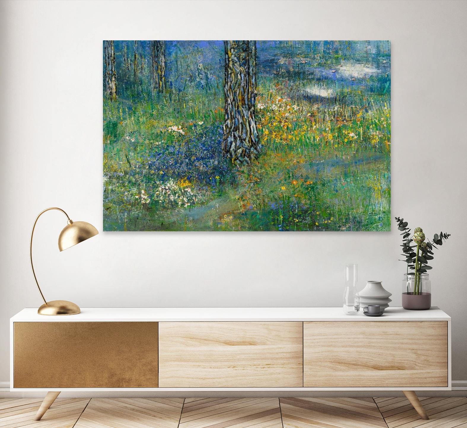 Spring Dreaming by Diane Lambin on GIANT ART - green abstract forest
