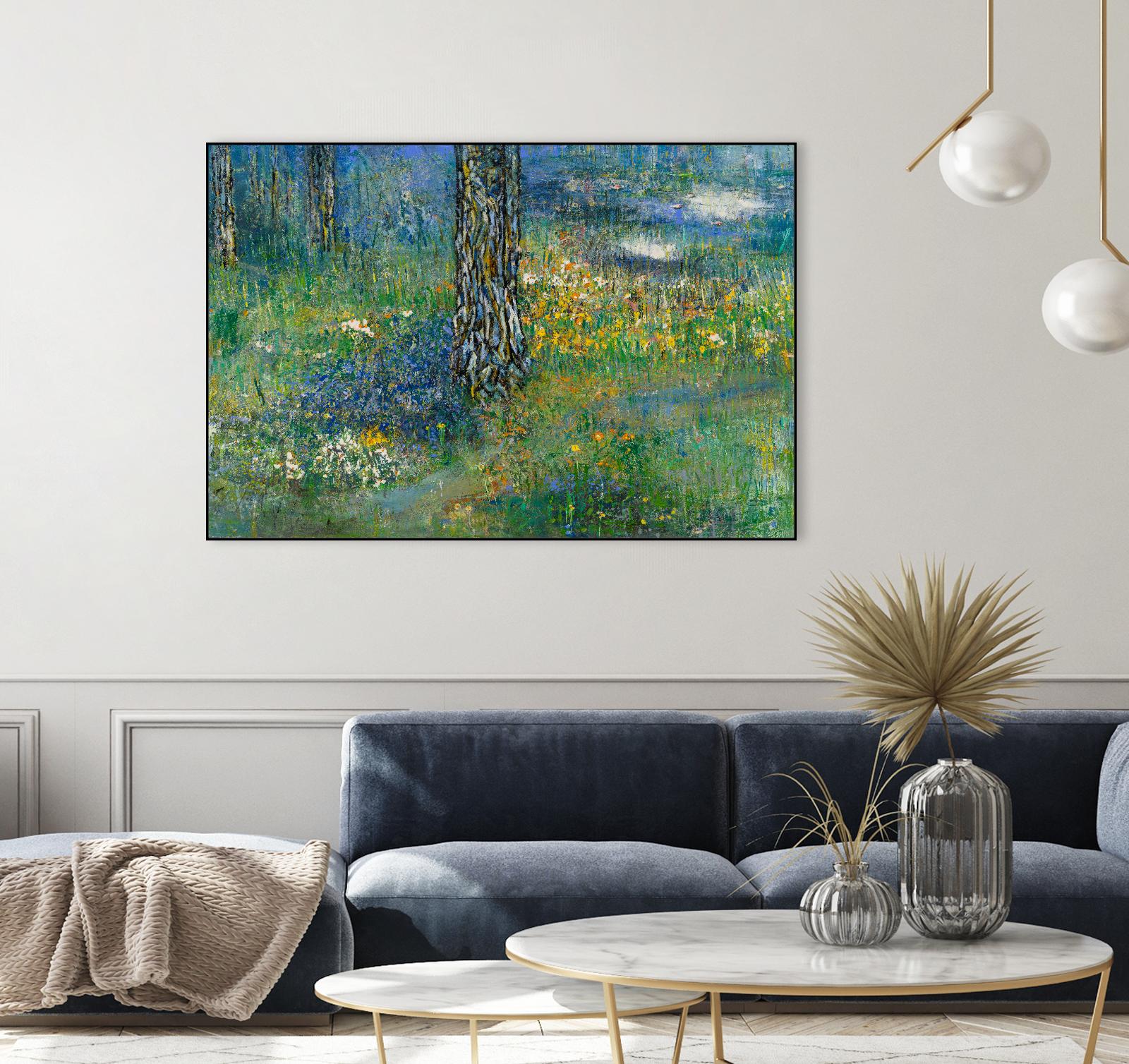 Guy L'heureux I by Diane Lambin on GIANT ART - green abstract forest