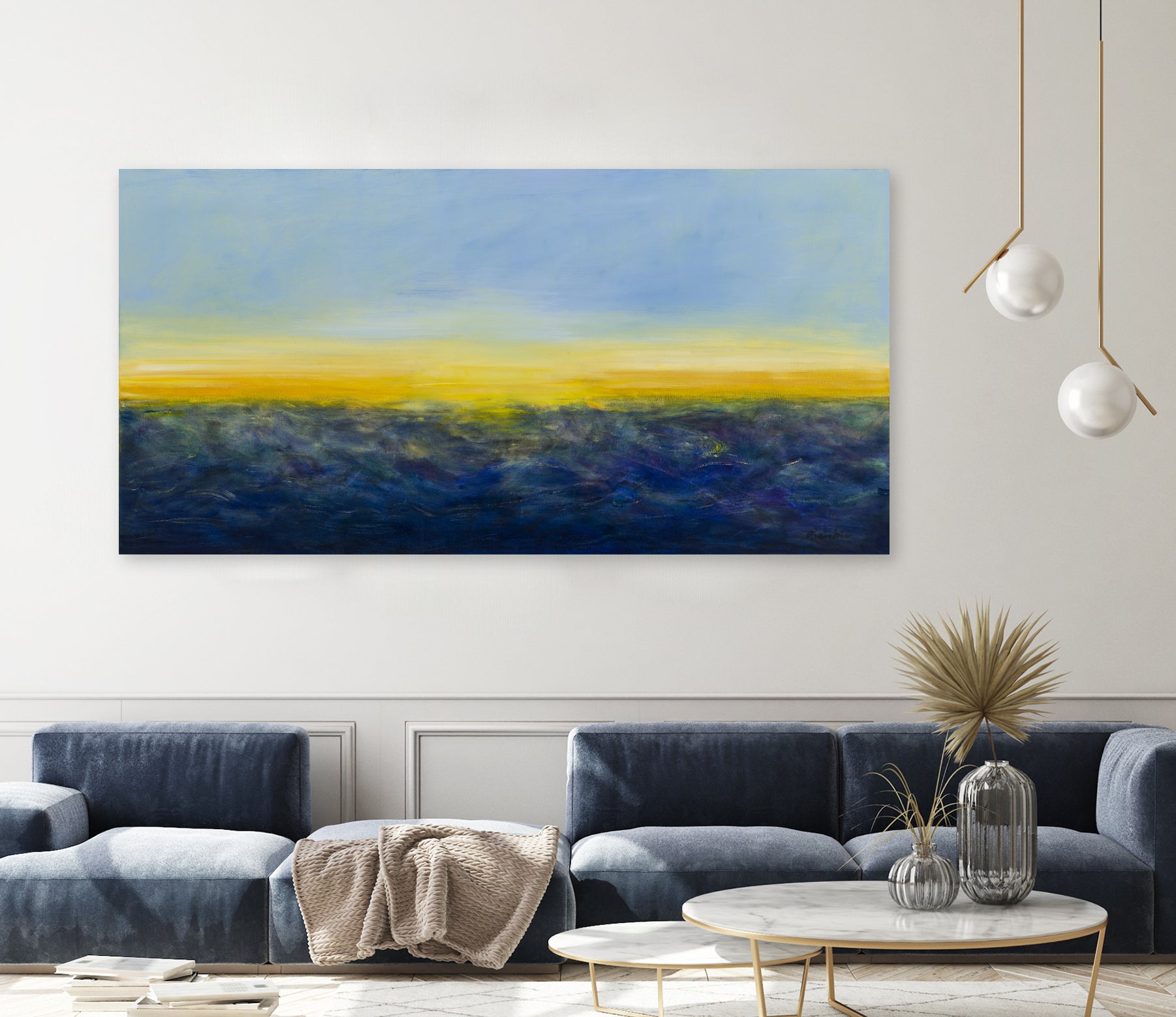 Ocean mood by Diane Lambin on GIANT ART - blue abstract ocean