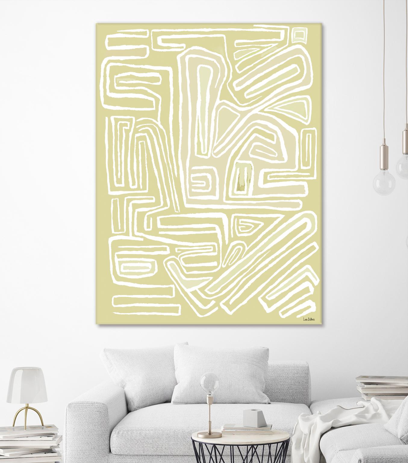 Centric - Beach - 19 by Lori Dubois on GIANT ART - beige linear pastel