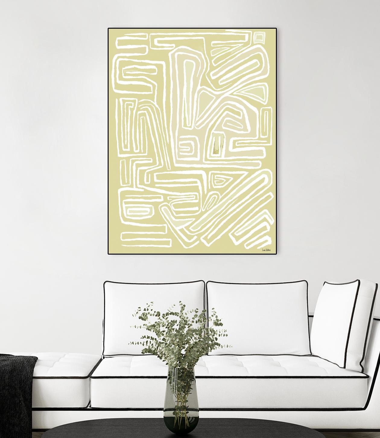 Centric - Beach - 19 by Lori Dubois on GIANT ART - beige linear pastel