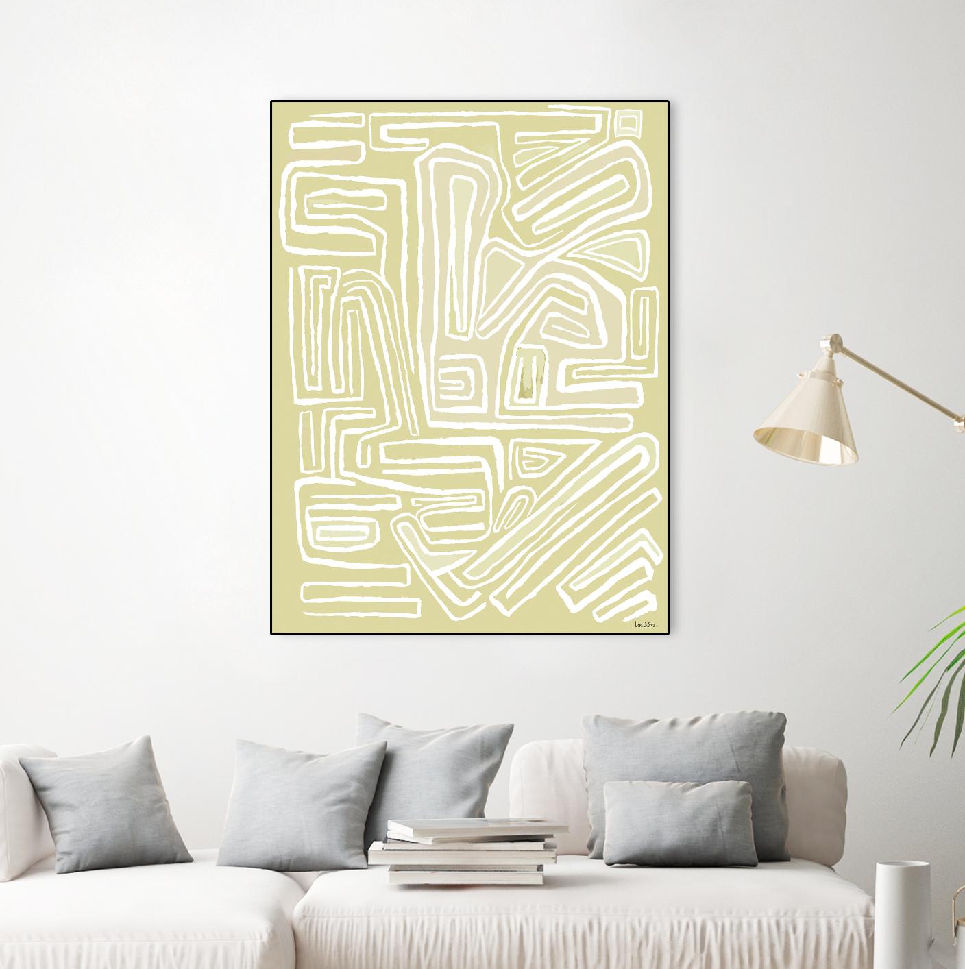 Centric - Beach - 19 by Lori Dubois on GIANT ART - beige linear pastel