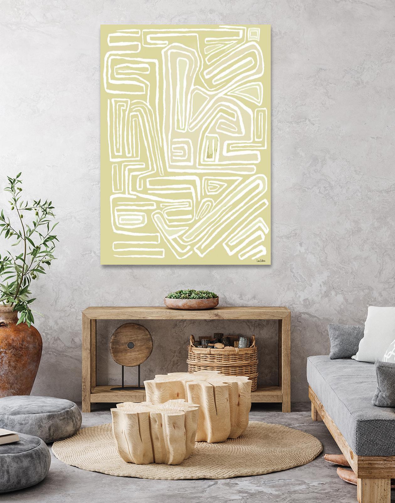 Centric - Beach - 19 by Lori Dubois on GIANT ART - beige linear pastel