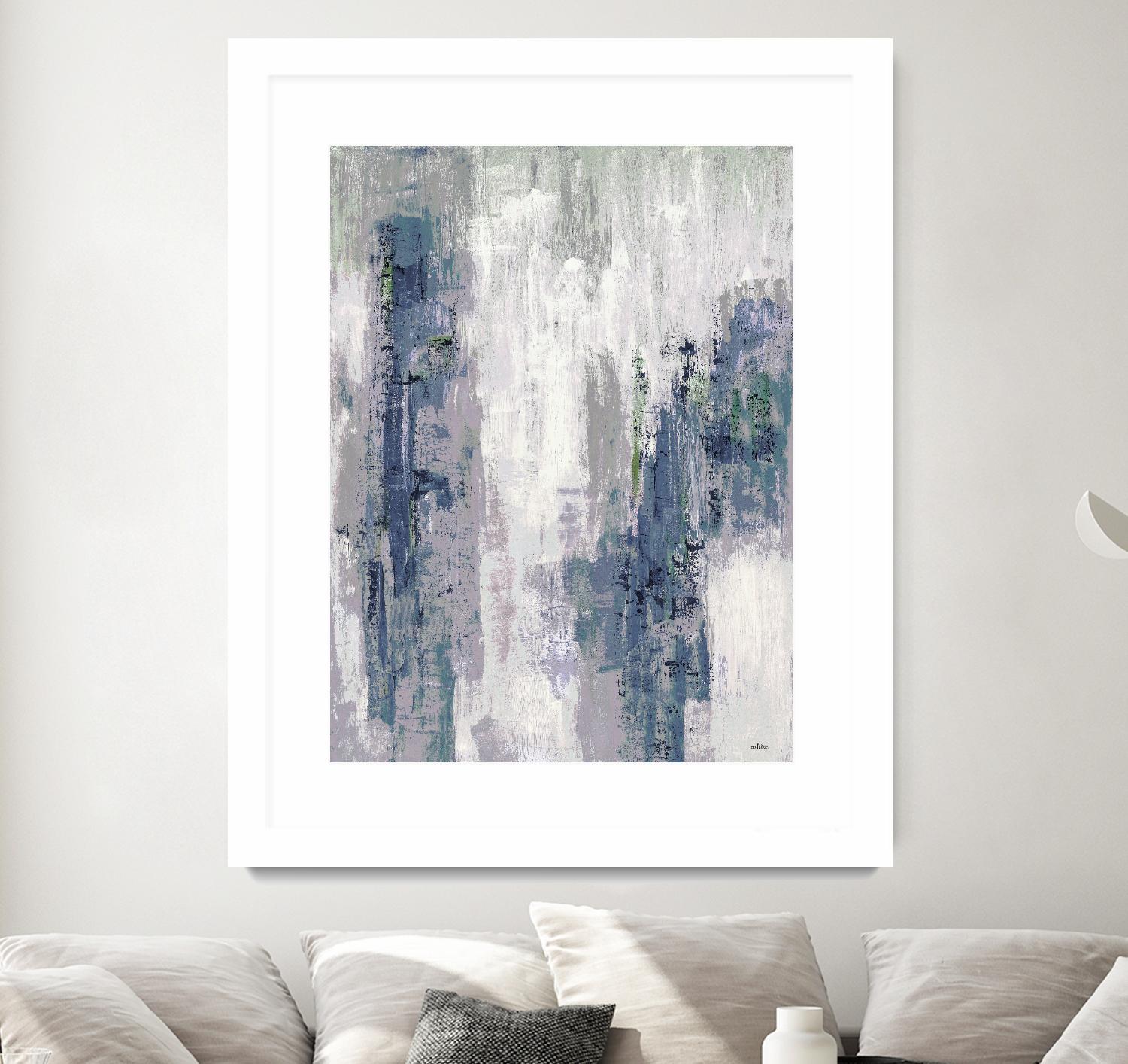 Blue Birch – Cool -3 by Lori Dubois on GIANT ART - blue abstract