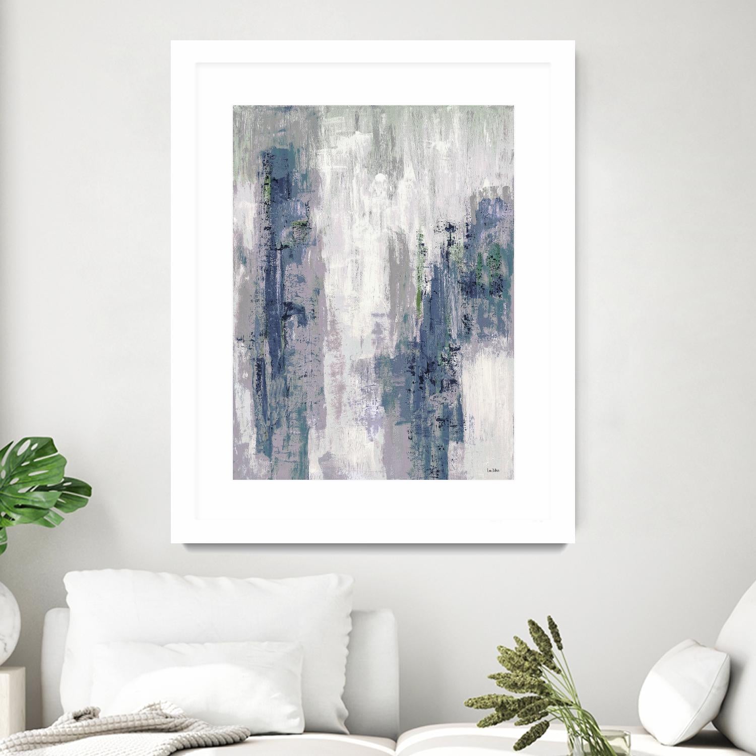 Blue Birch – Cool -3 by Lori Dubois on GIANT ART - blue abstract