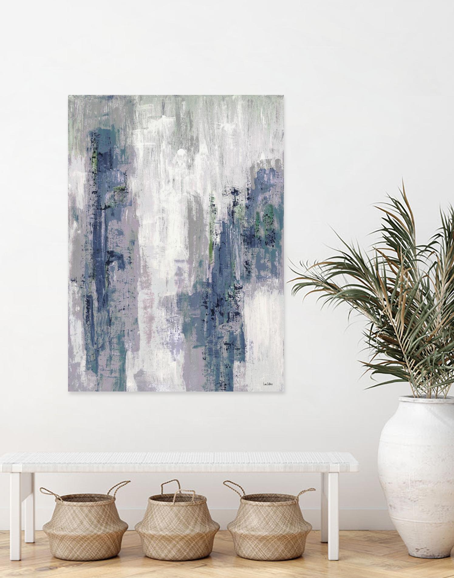 Blue Birch – Cool -3 by Lori Dubois on GIANT ART - blue abstract