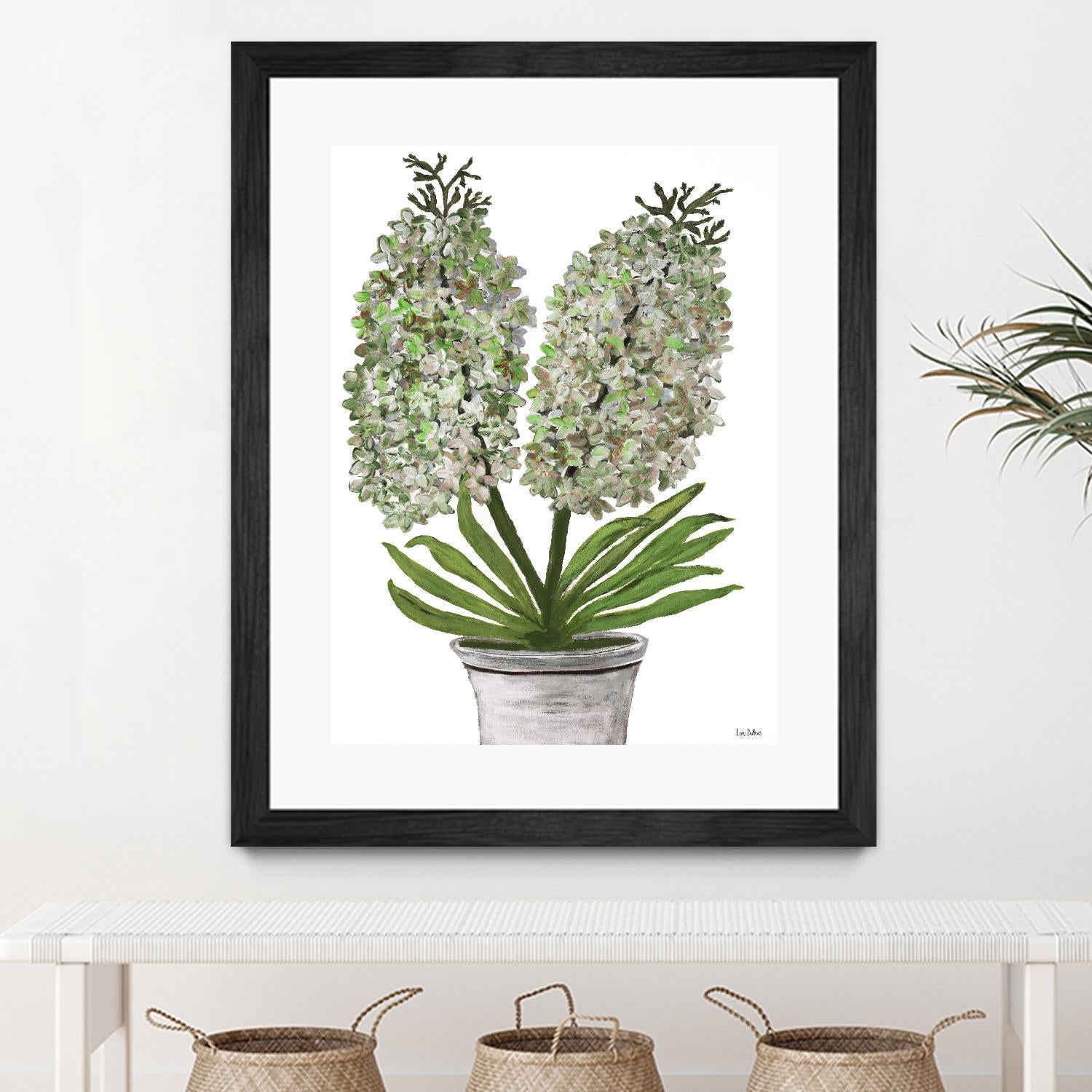 Summer Bloom - Lavender - Blue-11 by Lori Dubois on GIANT ART - green floral pot