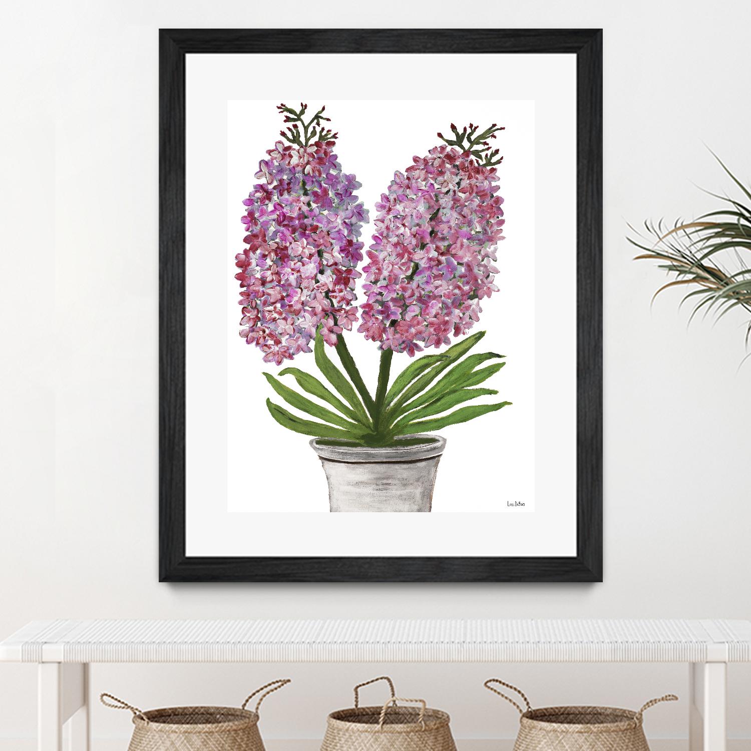 Summer Bloom - Pink -13 by Lori Dubois on GIANT ART - pink floral pot