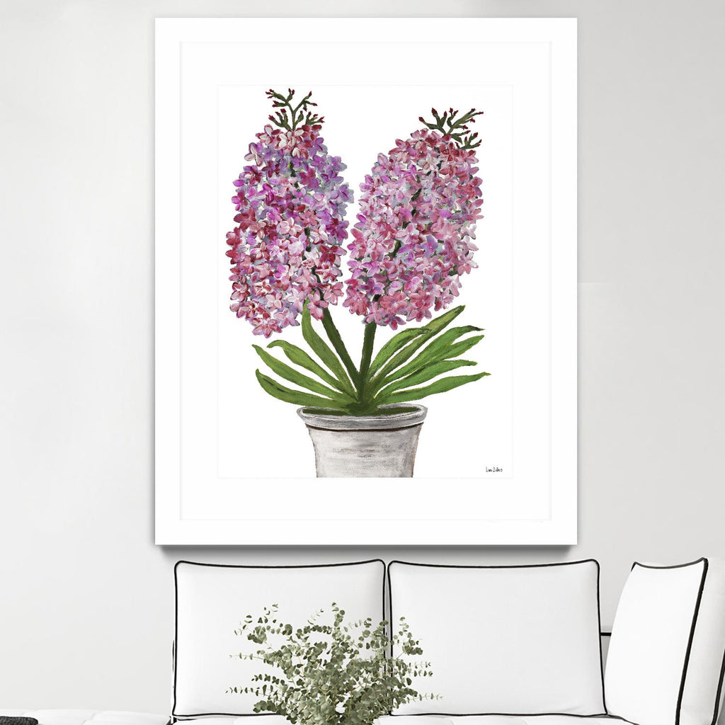 Summer Bloom - Pink -13 by Lori Dubois on GIANT ART - pink floral pot