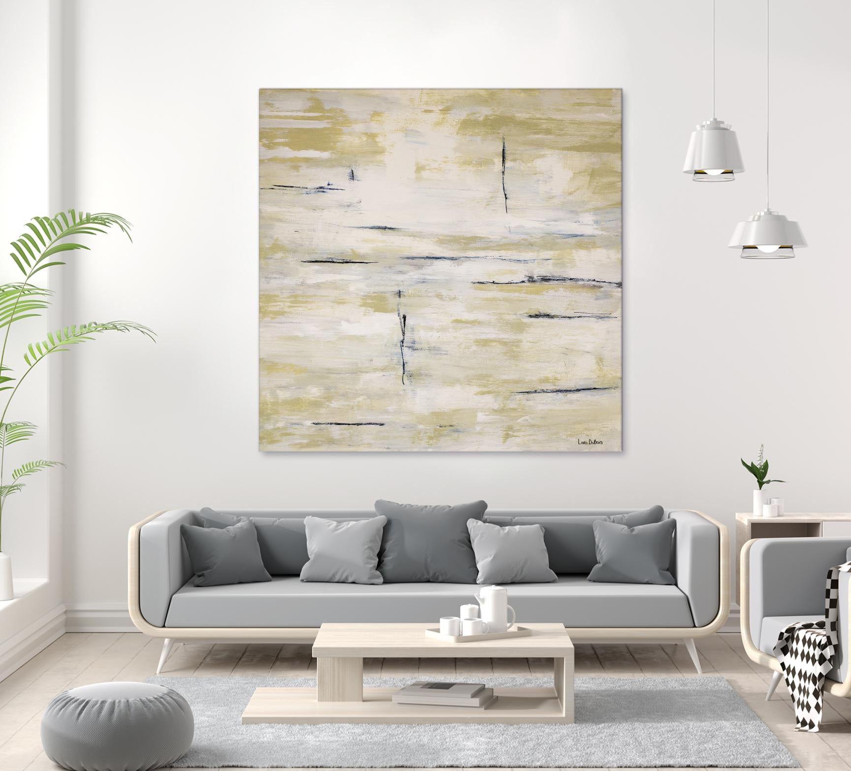 RainWater - Beige by Lori Dubois on GIANT ART - beige abstract ton sur ton
