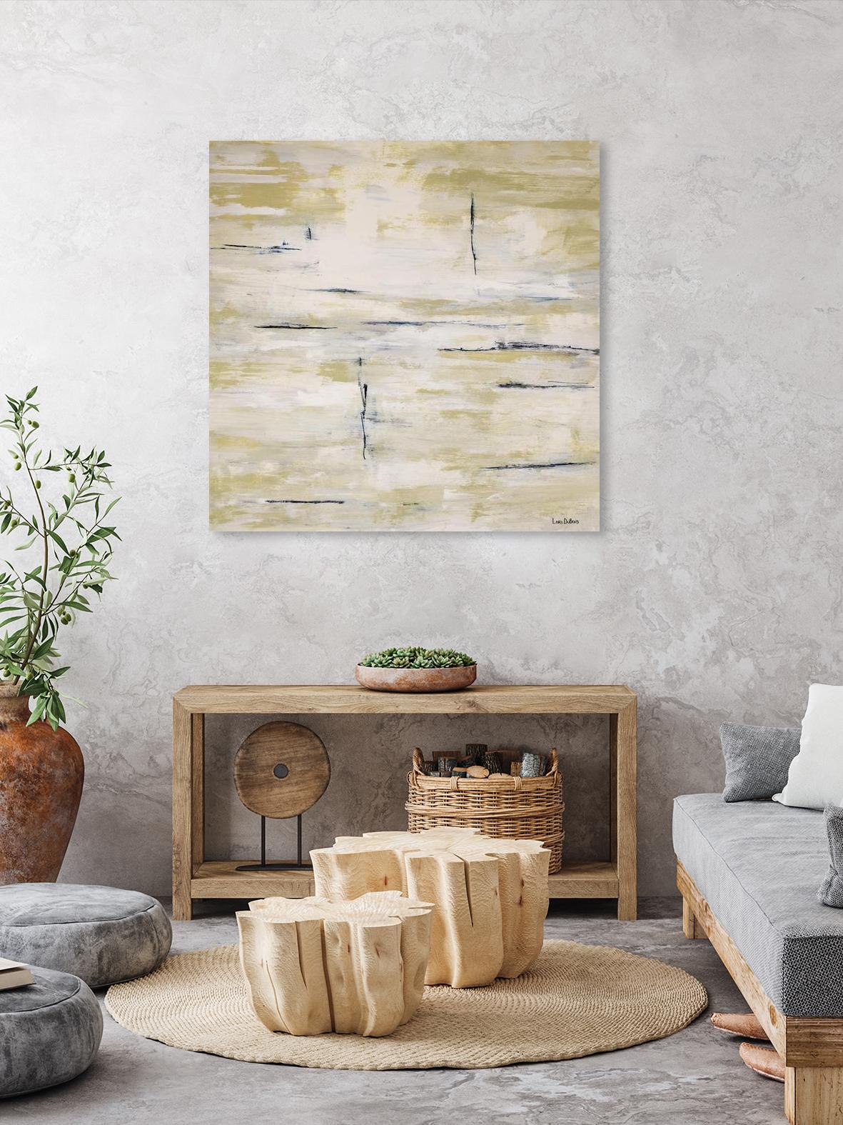 RainWater - Beige by Lori Dubois on GIANT ART - beige abstract ton sur ton