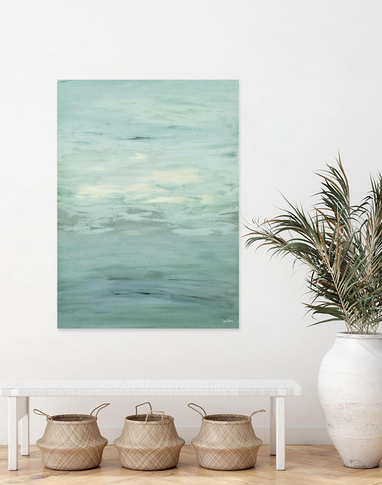 Infinity – Dusk - 4 by Lori Dubois on GIANT ART - green abstract pastel