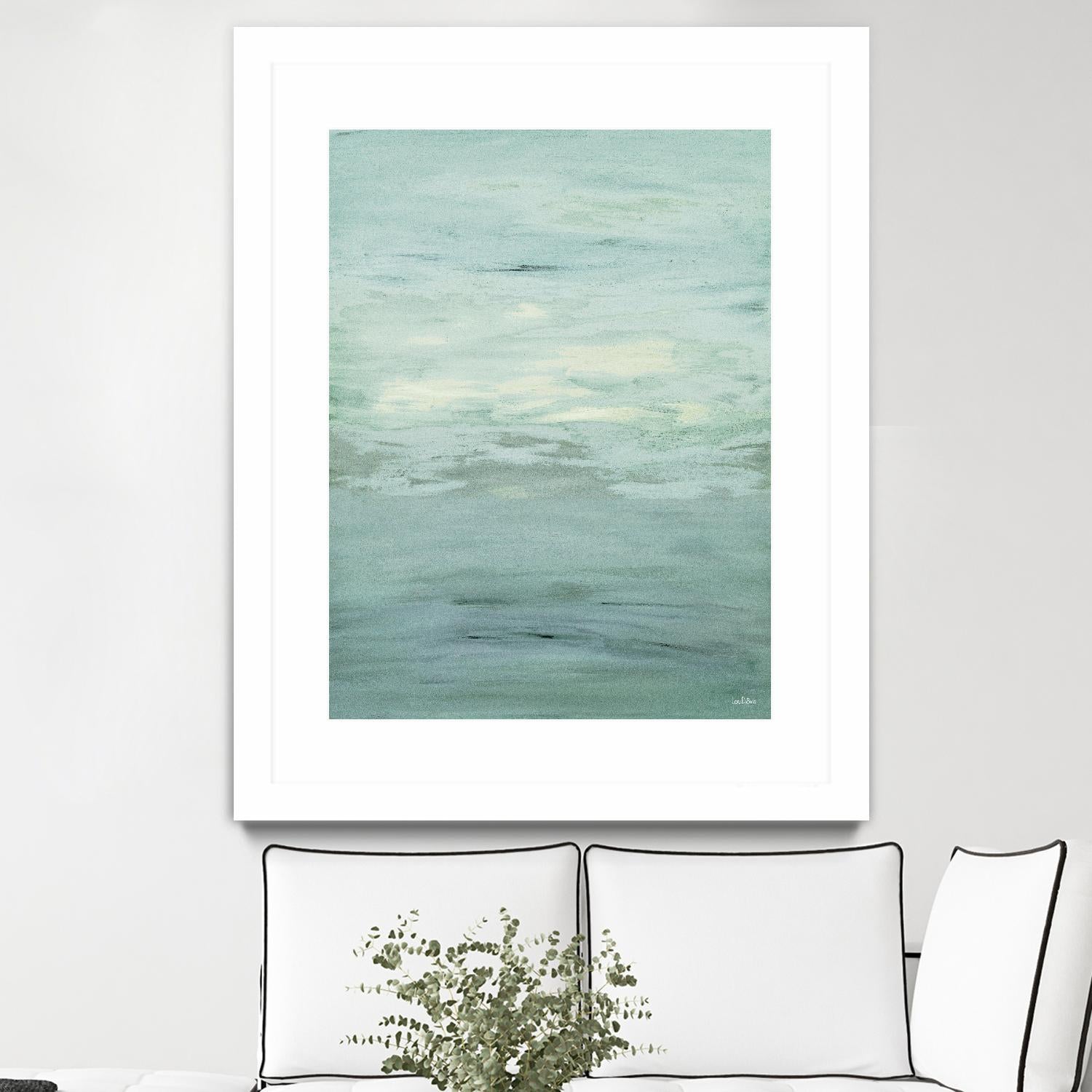 Infinity – Dusk - 4 by Lori Dubois on GIANT ART - green abstract pastel