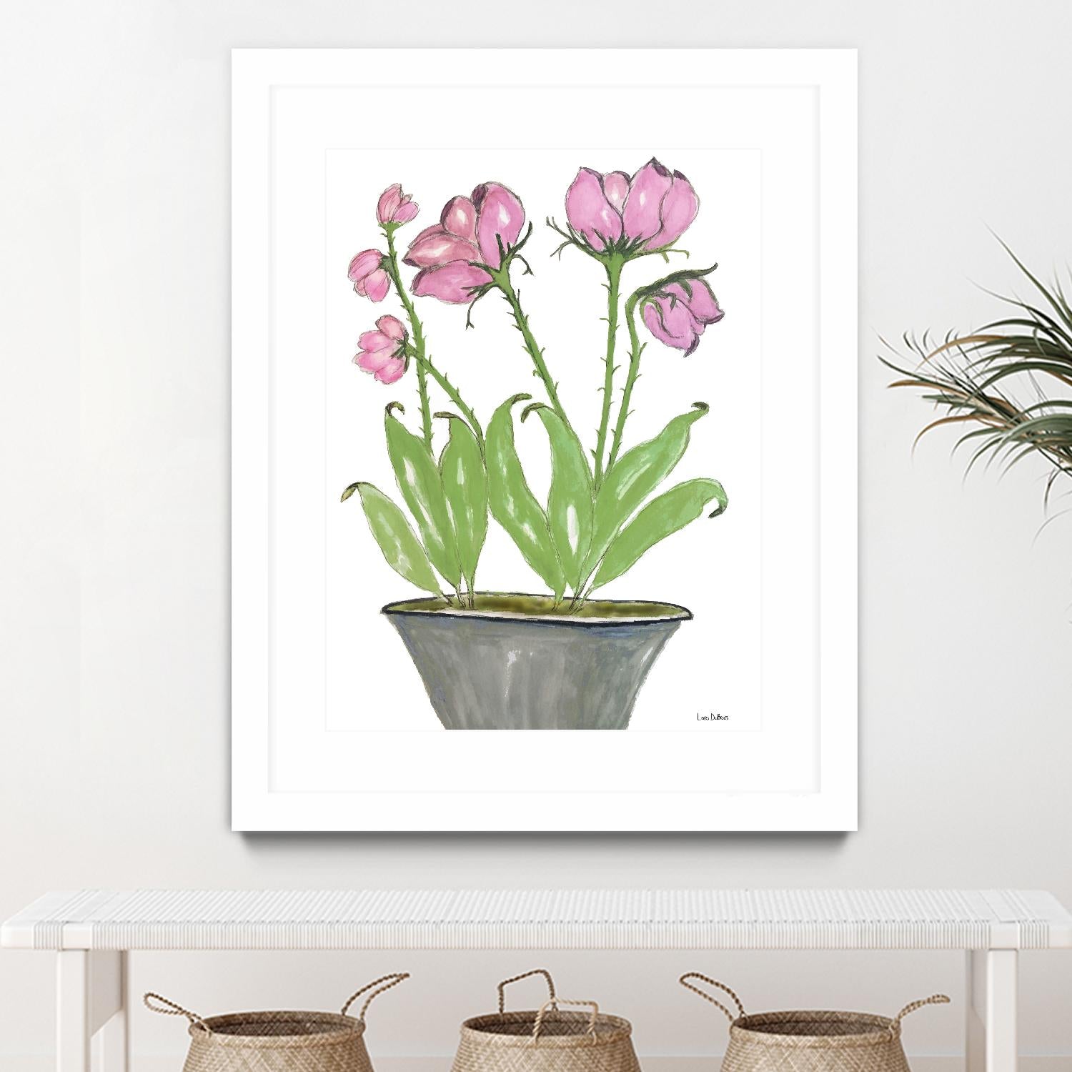 Summer Sequel – Pink -2 by Lori Dubois on GIANT ART - pink botanical plante dans un pot