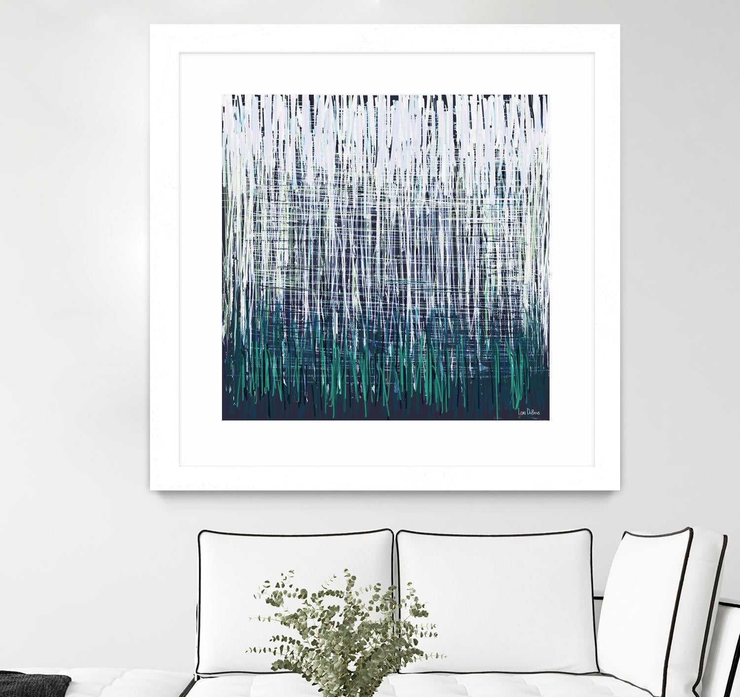 Weave - Light Teal - 4 by Lori Dubois on GIANT ART - green linear
