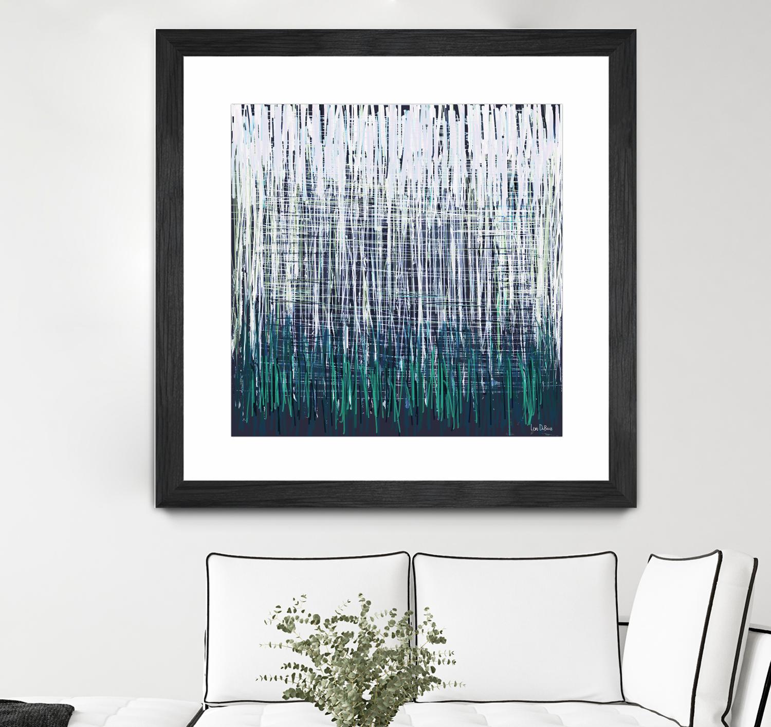 Weave - Light Teal - 4 by Lori Dubois on GIANT ART - green linear