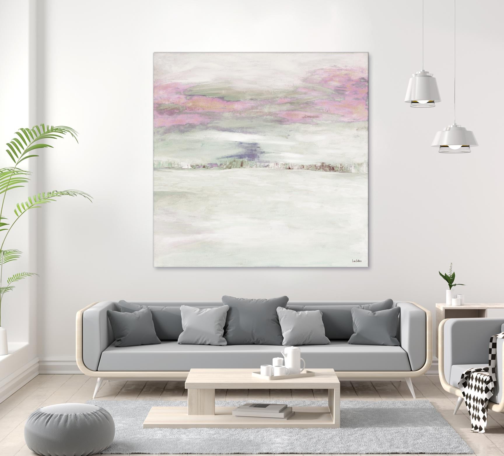 Winter Sky by Lori Dubois on GIANT ART - pink abstract paysage contemporain