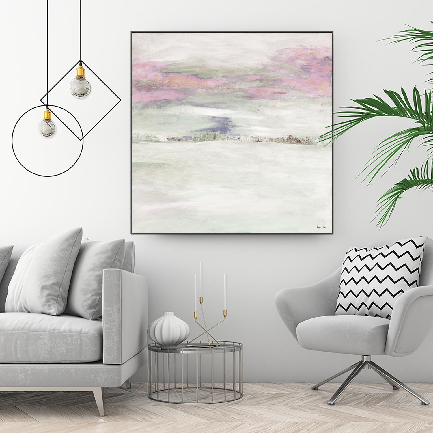 Winter Sky by Lori Dubois on GIANT ART - pink abstract paysage contemporain